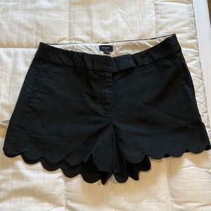 J. Crew Black scalloped shorts 4